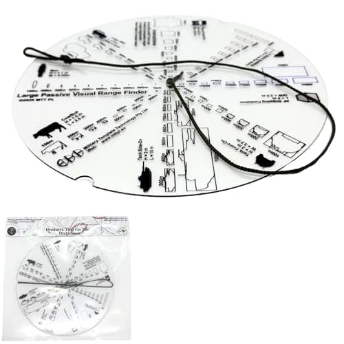 Image of Passive Visual Range Finder Card Large — 7.87 Inch Analogue Rangefinder Disc with 8 Target Types Including Person, 4WD, Lorry, Tank, Helicopter, Drone and Livestock, PETG, Made in Australia