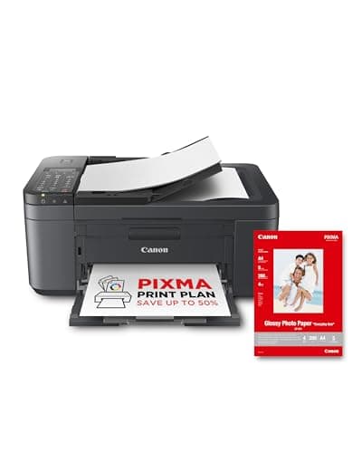 Image of Canon PIXMA TR4755i Wireless Colour 4-in-1 Inkjet Photo Printer - A4 Print, Copy, Scan, Fax, Wi-Fi - ADF - PIXMA Print Plan Compatible - Includes GP-501 A4 Photo Paper, 5 sheets