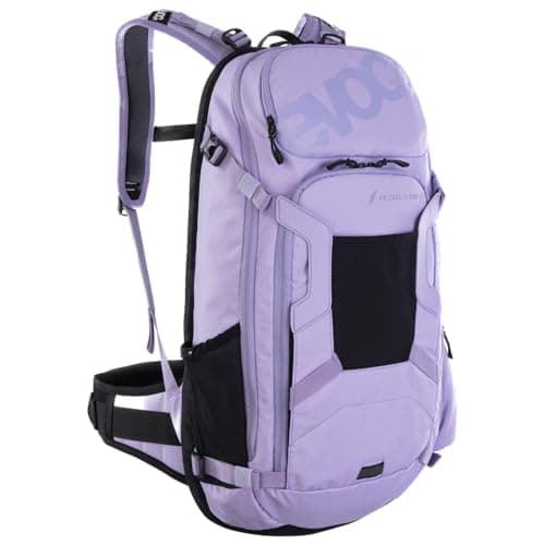 Image of EVOC FR TRAIL E-RIDE 20l backpack for e-mountain bikes (backpack with battery compartment, ergonomic LITESHIELD BACK PROTECTOR & ventilation, sophisticated pocket management), Purple Rose