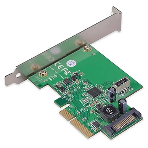 Image of Akasa USB 3.2 Gen 2 Internal 20-pin Connector to PCI Express Expansion Card | 10Gbps Transfer Rate | PCIe 3.0 x4 x8 x16 Slot | SATA Power Connector | Support Low Profile Case | AK-PCCU3-06