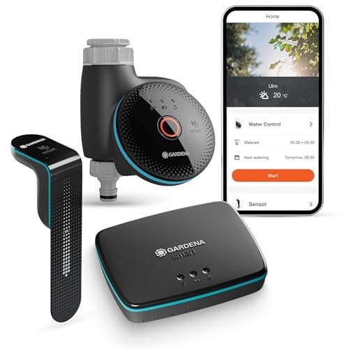 Image of GARDENA Smart Sensor Control Set Water Controls; Smart: Data-Driven Irrigation, Smart Home Integration, Soil Moisture Sensor Included, Valve Technology, Frost Alarm (19045-20)