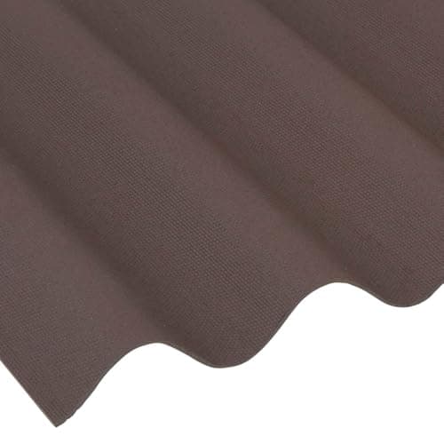 Image of Brown Corrugated Bitumen Roofing Sheet 950mm x 2000mm – 2.6mm Thick Waterproof Roof Panel for Sheds, Garden & Agricultural Buildings