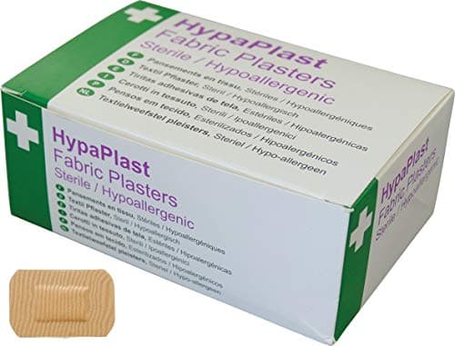 Image of Safety First Aid Group HypaPlast Large Fabric Plasters, 7.2x5cm (Pack of 100) Sterile Hypoallergenic