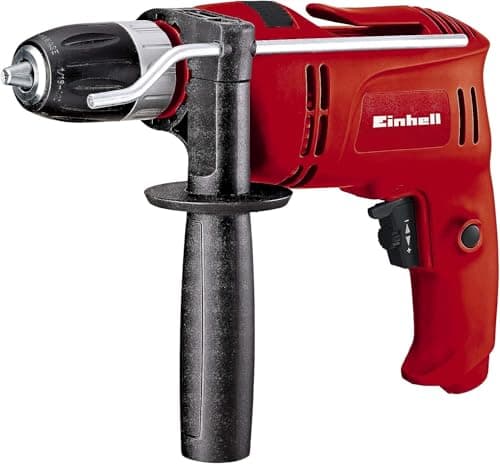 Image of Einhell Impact Drill 650W, Hammer Drill with Auxiliary Handle, Speed Control, Electric Drill with Percussion Hammer Drilling Function TC-ID 650 E