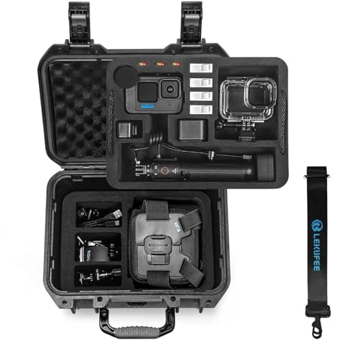 Image of Lekufee Waterproof Hard Case for Gopro Hero 13/12/11/10/9/8, LIT Hero, Hero 4K, Gopro Volta,Media Mod,Creator Edition, and More Accessories(Case Only)