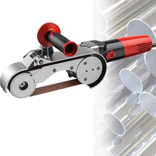 Image of Electric Tube Pipe Polisher with Variable Speed, Sanding Belts for Professional Metal Finishing