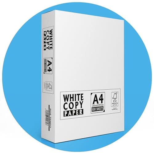 Image of Roe Tenpo A4 Printer Paper, 500 Sheets, Smooth White Paper Finish, Compatible with Inkjet & Laser Printers - Ideal for Home & Office Use, Copying, Printing Flyers, Reports, and More-Packaging may vary