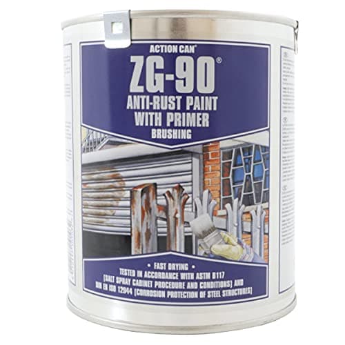 Image of Silver ZG-90 Brush on Zinc galvanising Paint undercoat and top coat in 1 Large 900ml Tub, anti rust galv paint