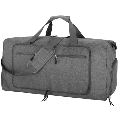 Image of ehsbuy 60L Foldable Travel Duffle Bags for Men Women Large Holdall Waterproof Overnight Weekend Bags for Gym Luggage