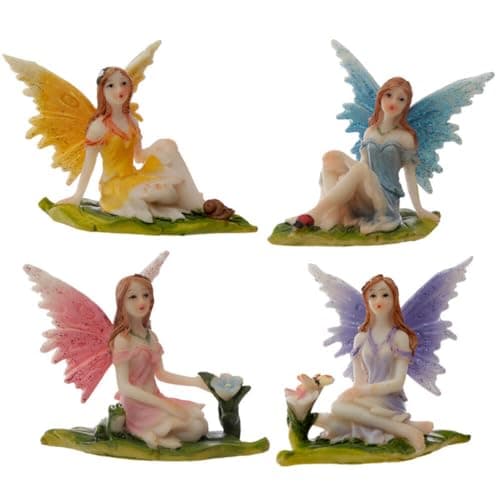 Image of Puckator Flora & Fauna Meadow Flower Fairy Figurine - Home Living Room Decoration - Gifts For Men Women