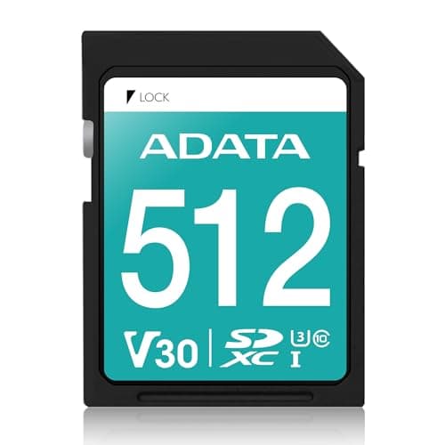 Image of ADATA Premier Pro 512GB SDXC Class 10 UHS-I Flash Memory - 512GB, SDXC, Class 10, UHS-I, 100MB/s, Blue