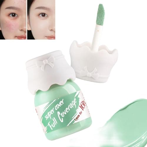 Image of Color Correcting Green Concealer,Neutralizes Redness & Conceals Blemishes,Hydrating & Long-Lasting Focus Care Color Correcto,For Camouflaging Discoloration,Dullness & Redness(Green)