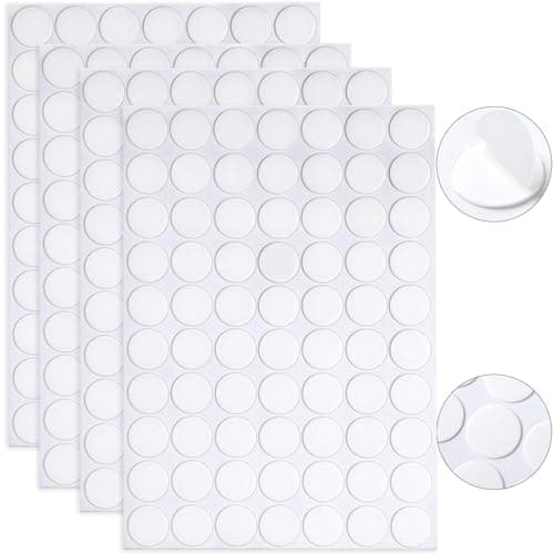 Image of JANYUN 280 PCS Double-Sided Adhesive Tape Stickers Removable Round Putty Clear Sticky Tack No Trace Super Sticky Putty Waterproof Small Stickers for Christmas Festival Decoration(20mm)