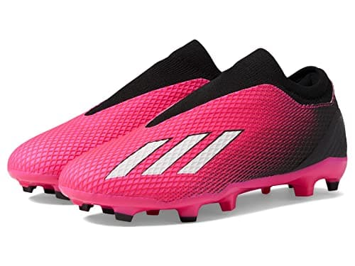 Image of adidas Unisex-Adult X SPEEDPORTAL.3 Laceless Football Boots Firm Groun Shoes, Team Shock Pink 2/Zero Metallic/Black, 5
