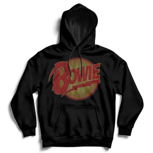 Image of David Bowie Men's Vintage Diamond Dogs Logo Hoodie Black