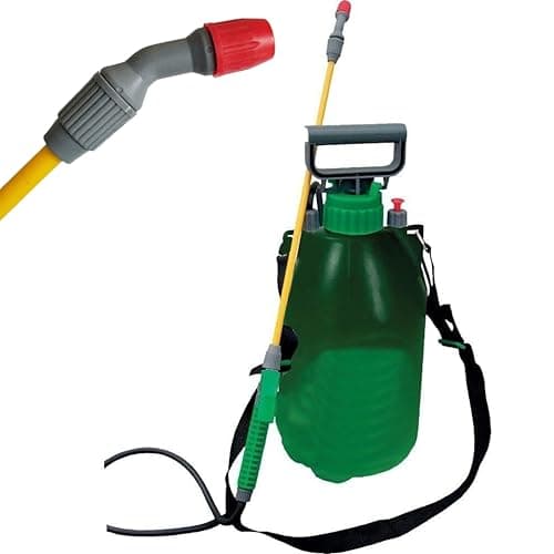 Image of 5L Pressure Pump Sprayer for Fence & Garden – Multiuse Weed Killer, Creosote, Fertilizer Chemical Bottle with Adjustable Nozzle & Carry Strap – Heavy Duty Spray Bottle for Outdoor Use