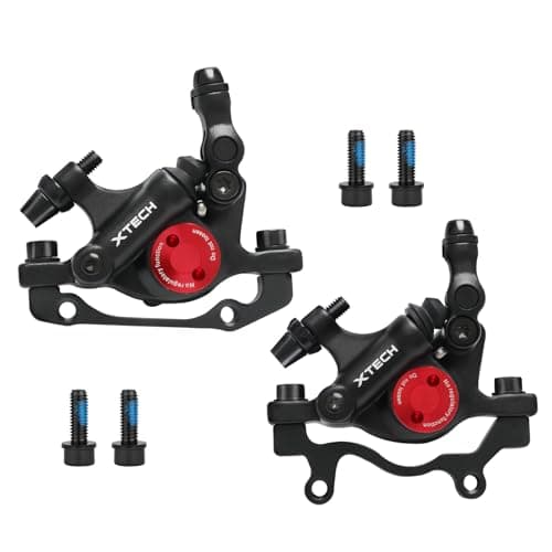 Image of Bike Hydraulic Disc Brake Calipers, HB-100 MTB Disc Brakes Front/Rear Caliper, Dual Piston Line Pulling Brakes, for Mountain, Folding, Road Bikes (Front+Rear, Black)