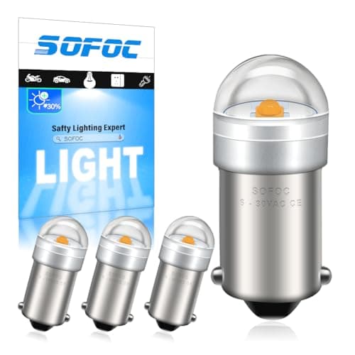 Image of SOFOC BA9S LED Bulb 6V 12V 24V 6-30V AC/DC 3000K Warm White BA9 T4W 233 53 Bulbs For Car Dome Light Trunk Light License Plate Light .etc 4Pcs