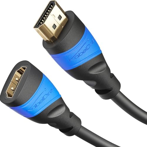 Image of HDMI Extension cable with special A.I.S. shielding – 2m (4K@60Hz for stunning Ultra HD, HDMI Extender for PS4/PS5/Xbox, ARC, Highspeed with Ethernet) – by CableDirect