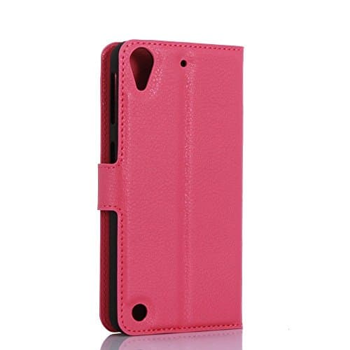 Image of NWNK13 HTC Desire 530 Case Protective Wallet Case, Leather Case with Kickstand, Shockproof Flip Case TPU Shell, Card Slots for Desire 530 Pink