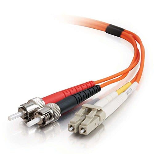Image of C2G 2m Fibre/Fiber Optic Cable for Fast Ethernet, Fiber Channel, ATM and Gibabit Patch Cable LSZH LC/ST Duplex Multimode Multimode 62.5/125 MM
