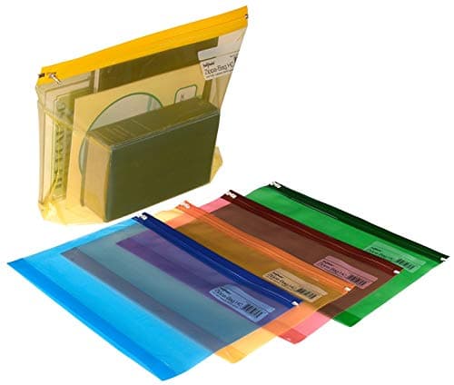 Image of Snopake A4 Plus High Capacity Zippa Bag Assorted Colours - Pack 25