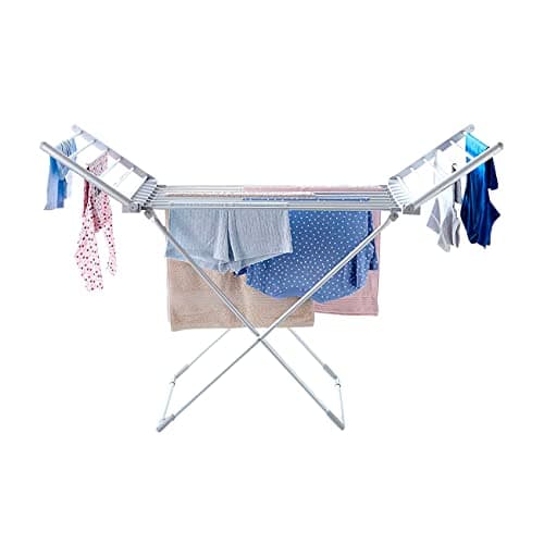 Image of Neo Indoor Electric Winged Airer Folding Foldable Laundry Clothes Portable Cloth Heat Heated Rack Dryer