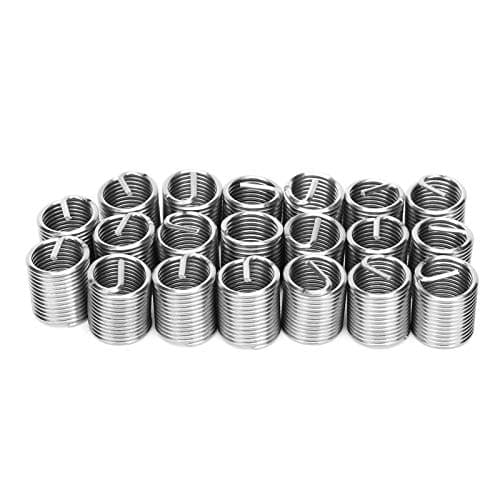 Image of Hyuduo 20Pcs M12x1.5 Stainless Steel Thread Repair Inserts, Helical Coil Insert Kit for Damaged Threads, Threaded Sleeve Bushing & Coiled Wire Insert for Automotive, Machinery & DIY Projects
