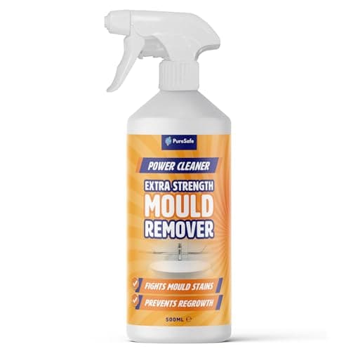 Image of PureSafe 500ml Mould Remover Spray Extra Strength Powerful, Fast-Acting Anti-Mould Cleaner for Walls, Tiles, and Seals Long-Lasting Black Mould and Mildew Stain Removal, Easy to Use