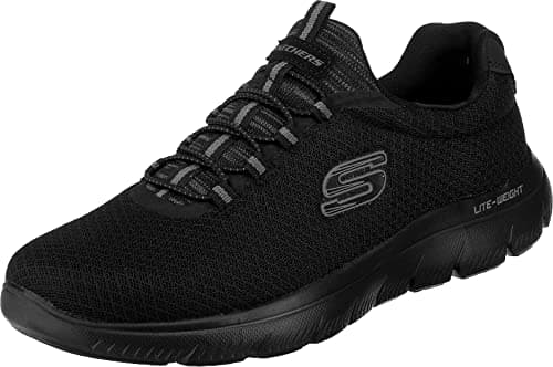 Image of Skechers Men's Summits 52811 Trainers, Black Mesh/Trim, 7 UK