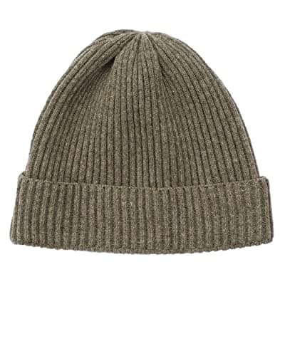 Image of FosterNatur, Merino Women's / Men's Knitted Ribbed Hat, 100% Wool, Elk, One Size