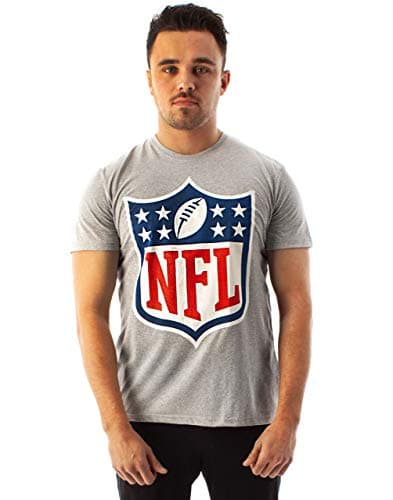 Image of NFL Jersey T-Shirt for Men | American Football Game Short Sleeve Grey Top | Gamer Clothing Merchandise