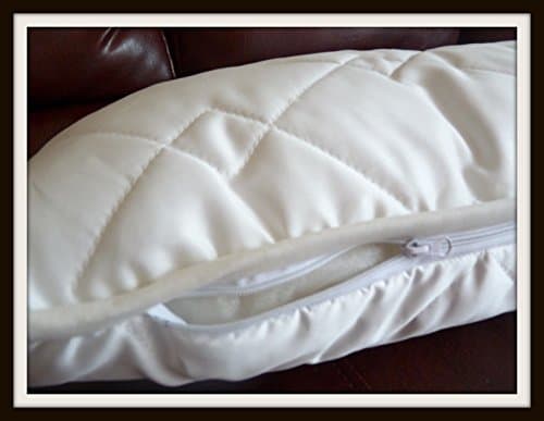 Image of Merino Wool PAIR PILLOW/TWO PILLOWS + COTTON COVER NATURAL MADE WITH LOVE FOR WOOL (BABY 40 x 60 cm (16" x 24"))