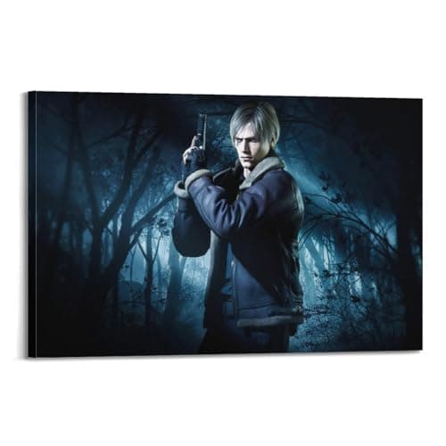 Image of Resident Evil 4 Game Poster Poster Decorative Painting Canvas Wall Posters And Art Picture Print Modern Family Bedroom Decor Posters 12x18inch(30x45cm)