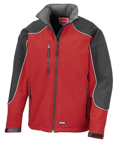 Image of Result R118X Hooded Softshell Jacket - Red/Black - M