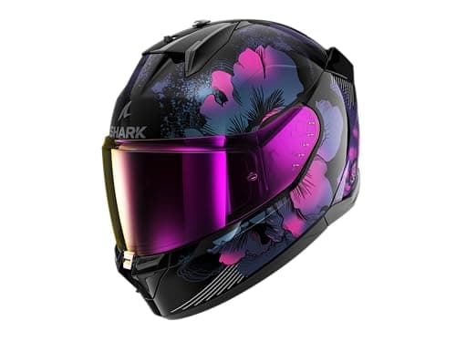 Image of Shark D-Skwal 3 Mayfer Full Face Helmet KVX - Black / Pink / Purple S