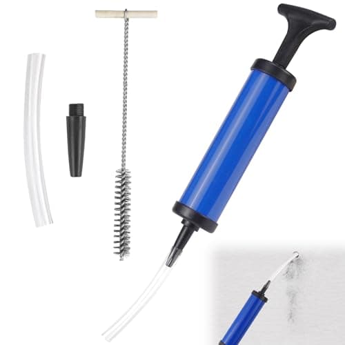 Image of Drill Hole Blower Pump Dowel Hole Brush for Cleaning Hole Brushes Stainless Steel Pipe Cleaner Brush Set Blow Pump Cleaning Brush for Borehole Cleaning