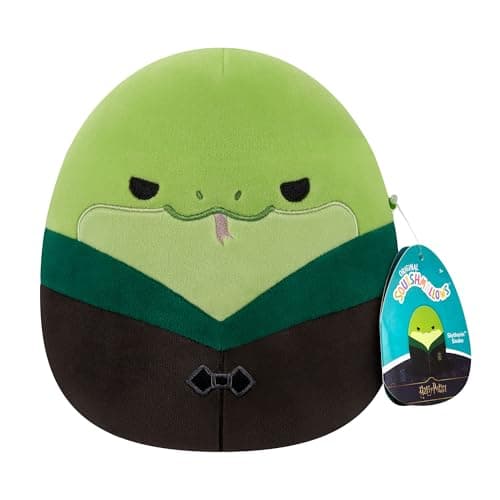 Image of Jazwares Squishmallows Original “Harry Potter” 8-Inch Slytherin Snake in Hogwarts Robe Plush - Ultrasoft Official Plush
