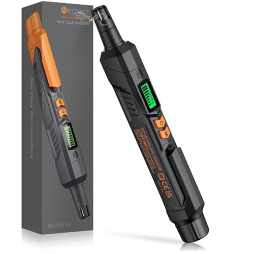 Image of Neoteck Gas Leak Detector Natural Gas Detector with Audible & Visual Alarm, Portable Gas Sniffer to Locate Combustible Gas Leak Sources Like Methane, Propane for Home-Black