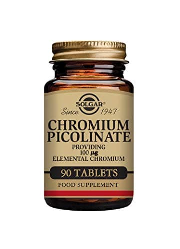 Image of Solgar Chromium Picolinate 100 mcg Tablets - Balances Blood Glucose Levels - Supports the Metabolism - Easy to absorb - Food Supplement - Vegan, Vegetarian, Kosher - Pack of 90