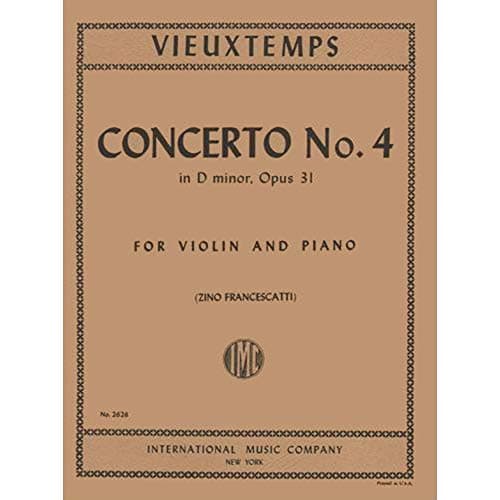 Image of Vieuxtemps Concerto No. 4 In d minor Op. 31. For Violin and Piano. by Francescatti - International