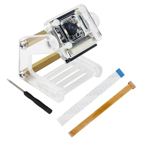 Image of Freenove 8MP Camera for Raspberry Pi 5 4 B 3 B+ A+ Zero 2 W Jetson Nano with Adjustable Holder and Ribbon Cable, 120° Viewing Angle, 1080P 720P Output