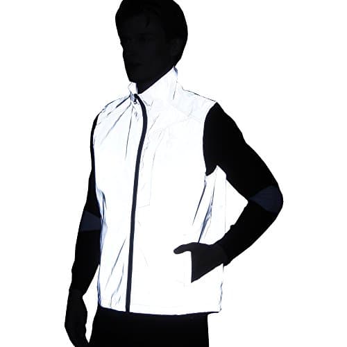 Image of NewL Men Reflective Vest Jacket Women Casual Hiphop Windbreaker Night Sporting Coat Fluorescent Clothing (L)