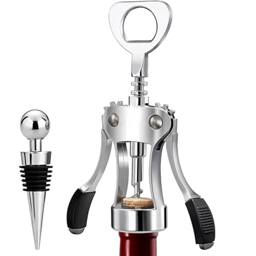 Image of Wine Opener Wing Corkscrews Wine Bottle Openers Multifunctional Corks Beer Caps Remover for Bartender and Waiters Kitchen Bar Restaurant