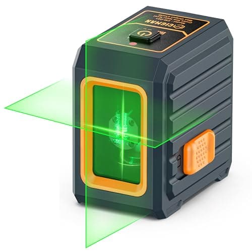 Image of CIGMAN Green Laser Level with Self-Levelling and Manual Modes, 30m Range (Pulse Mode Extend 50m with Receiver), 4 Brightness Levels, ±0.3mm/m High Precision, Includes 2 AA Batteries & Mounting Bracket