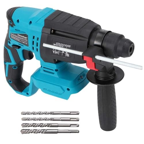 Image of SDS-Plus Rotary Hammer Drill for Makita 18V Battery,Max Drilling Diameter 28mm,2 Joules Cordless Hammer Drill for Concrete Masonry,Stones, Cement,Tool Only
