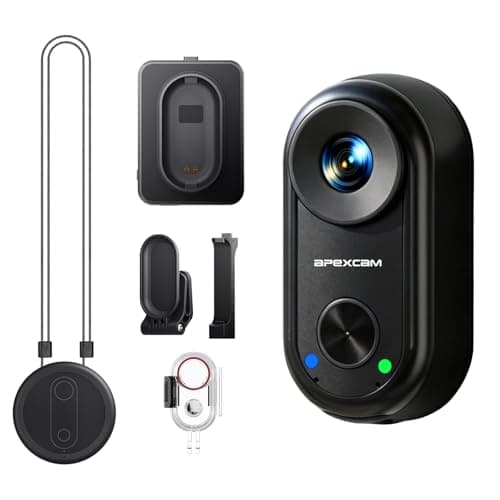 Image of Apexcam K70 4K Mini Thumb Camera POV Body Action Camera Portable Wearable Sport Camera with WiFi EIS 30M Waterproof Underwater Hands-Free Audio Recording Cam with Magnetic Mount for Vlogging Cycling