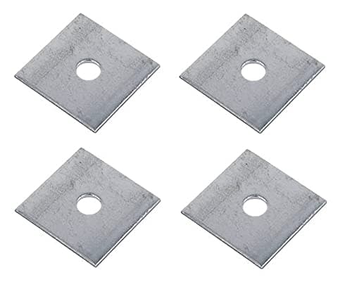 Image of TERF® Heavy Duty M20 (20mm) X 50mm X 3mm Zinc Plated Steel Square Plate Washer 20mm ID X 50mm OD X 3mm Thickness - Pack of 4