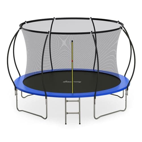 Image of GALACTICA Trampoline 12FT with Safety Net & Ladder, Enclosure, Toddler Trampoline for 3+, Kids, Outdoor, Waterproof, Easy Assembly