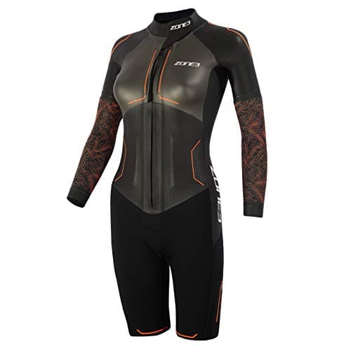 Image of ZONE3 Women's Swimrun Evolution Wetsuit Black/Orange